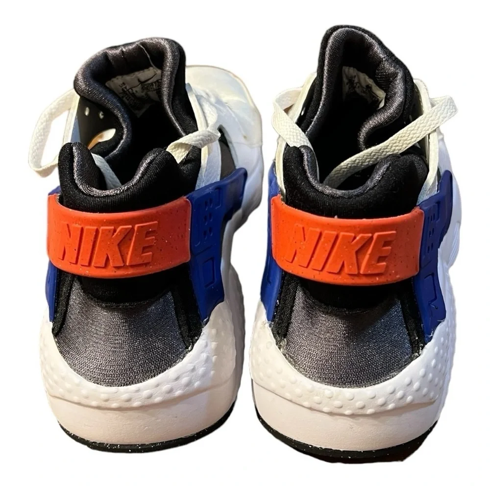 Nike Huarache Run GS DQ0975-100 White Bright Crimson Kids Boys Size 6Y